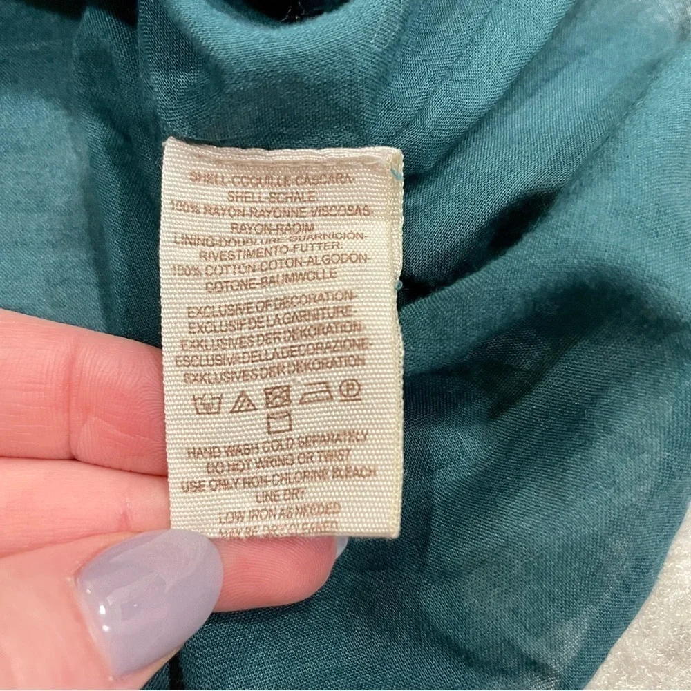 Free People Green Sweet Tennessee Embroidered Long Sleeve Dress